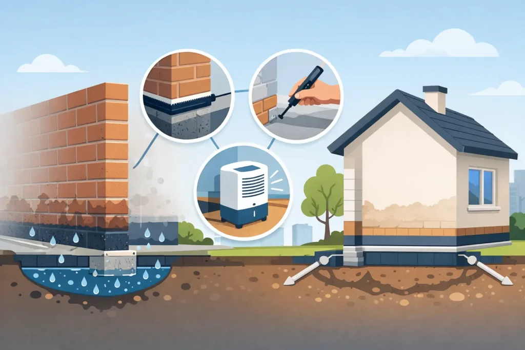 Empfohlene Lösungen gegen kapillar aufsteigende Feuchte