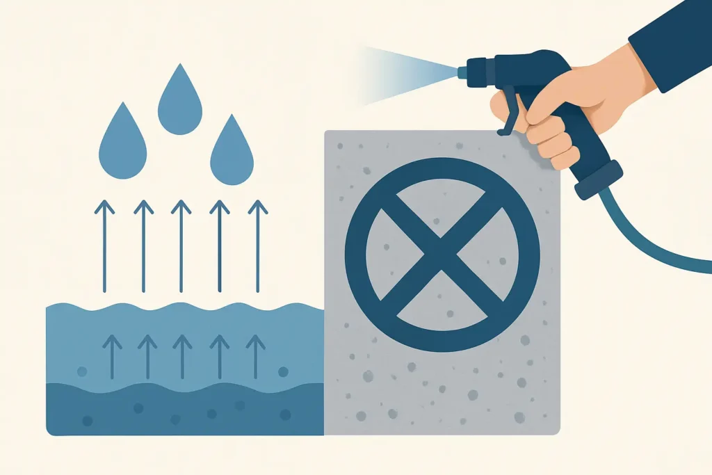 Kapillare Wasseraufnahme im Beton stoppen