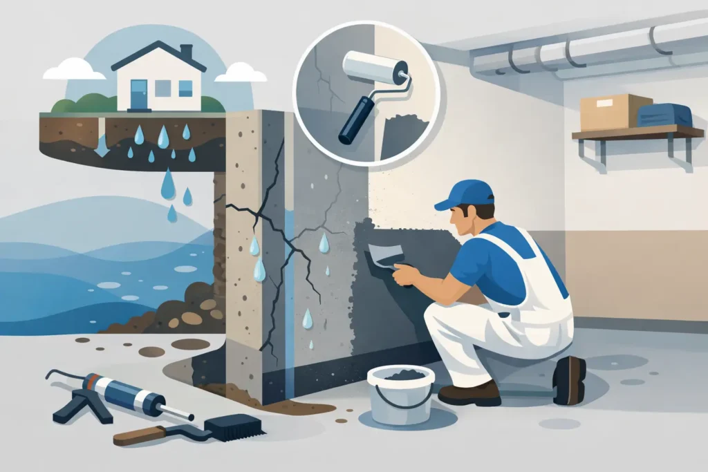 Kellerwand von innen abdichten - so geht’s