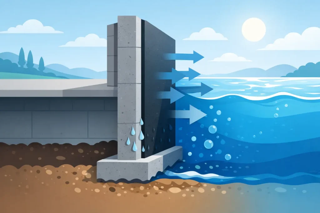 Welche Abdichtung bei hydrostatischem Wasserdruck?