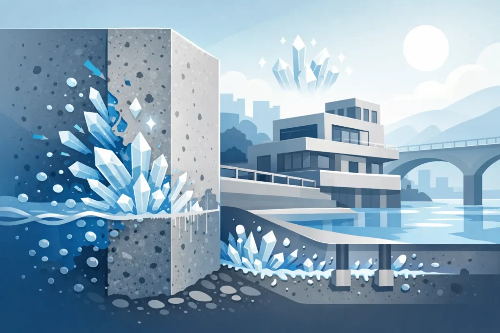 Kristalline Mineralabdichtung für Betonbauteile