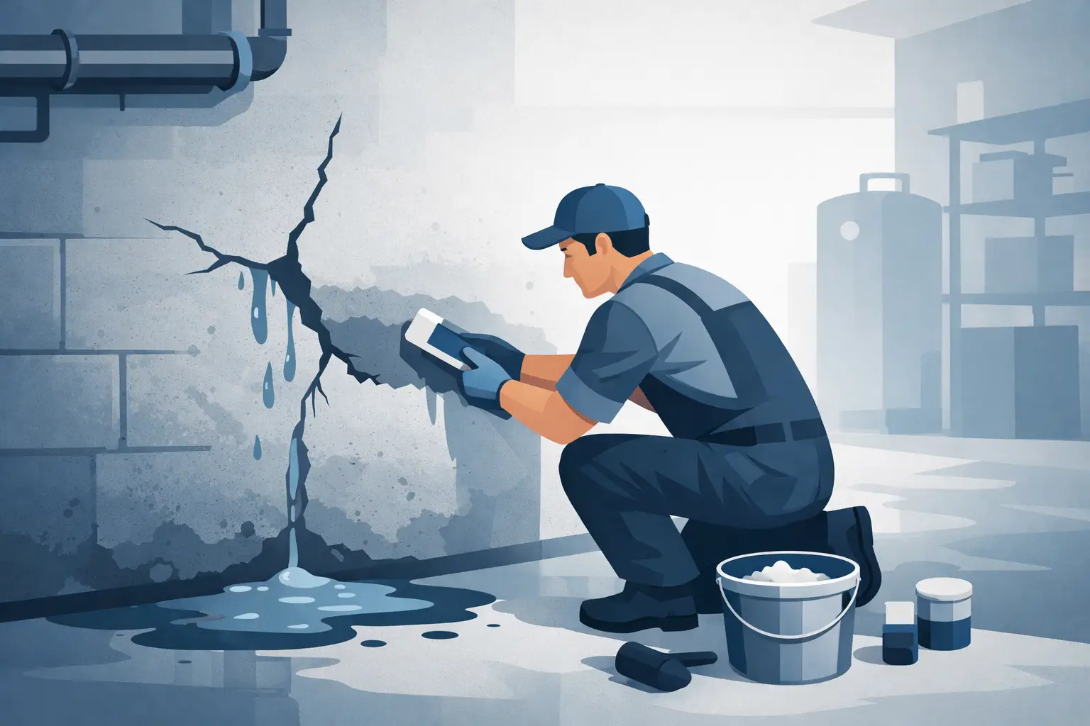 Leckage im Keller: Schnellabdichtung anwenden