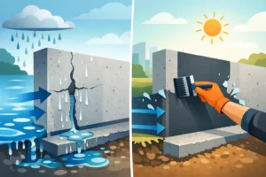 Reaktive Abdichtung bei Wassereintritt