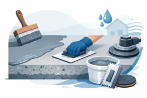 Untergrundvorbereitung für Abdichtungsschlämme auf Beton