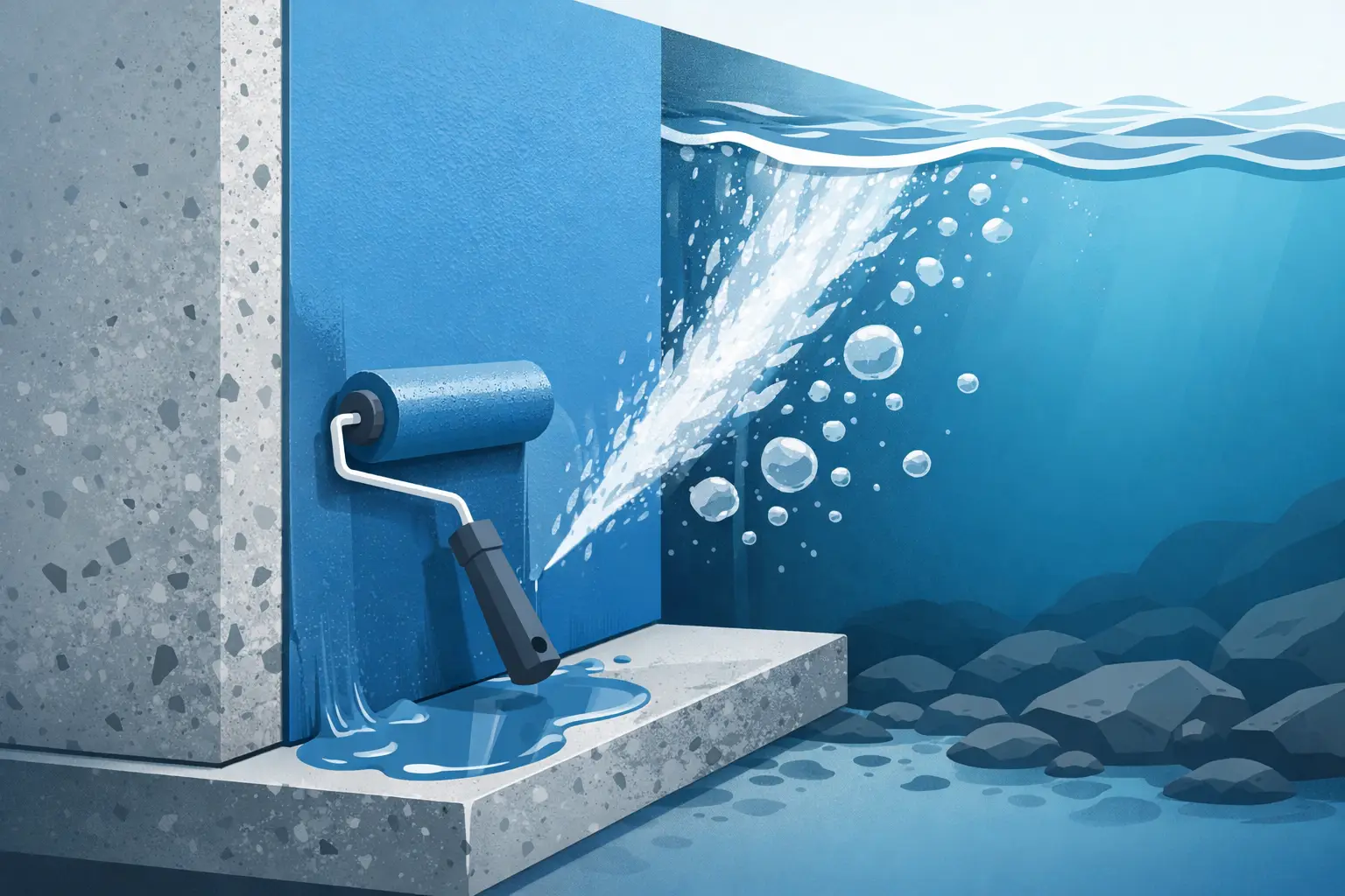 Schichtdicke Dichtungsschlämme bei Druckwasser