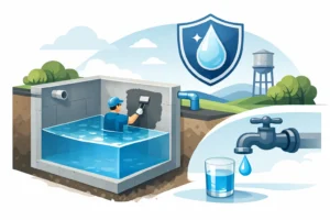 Wassertank zementär abdichten mit Trinkwasserzulassung