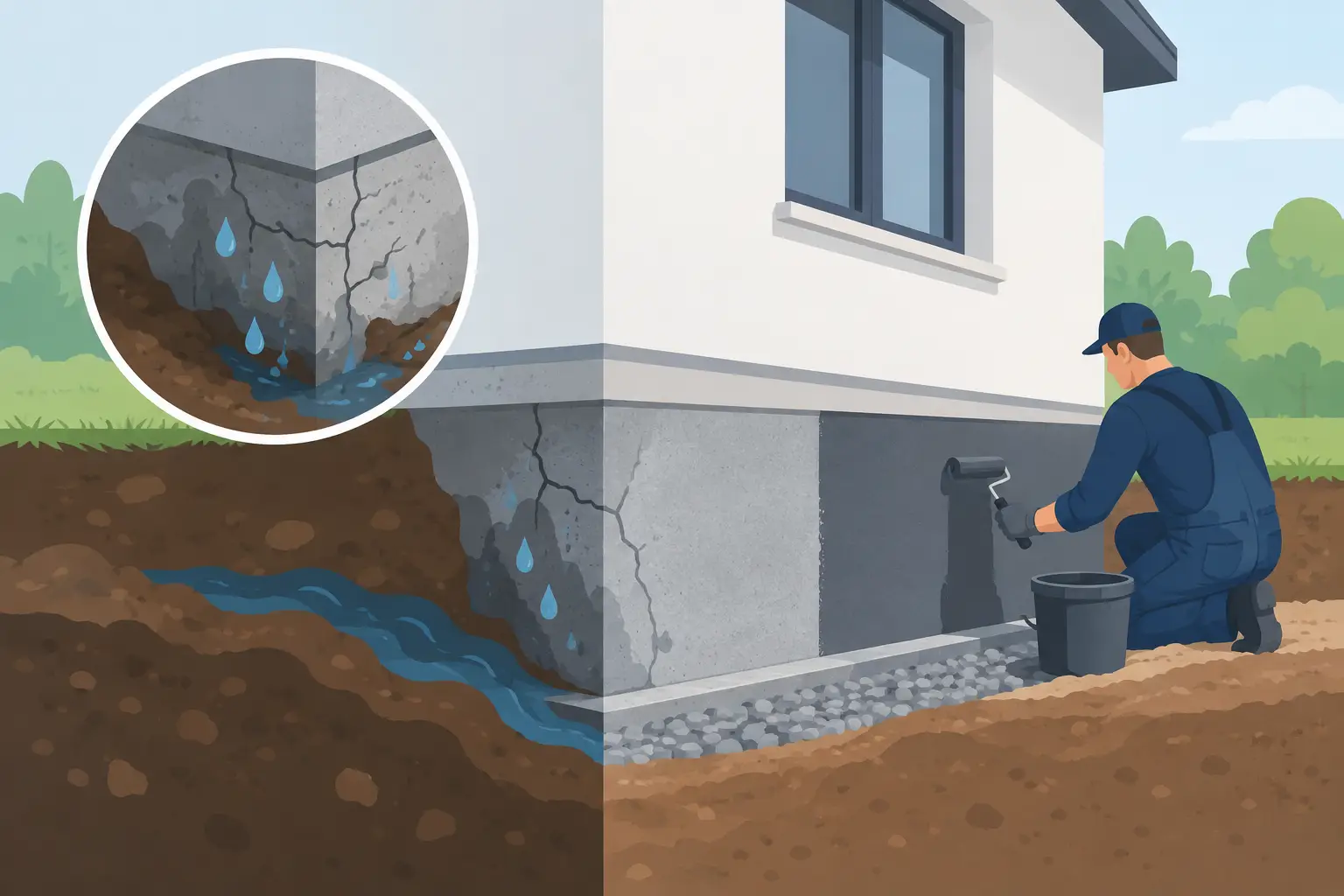 Sanierungsleitfaden für feuchte Fundamente