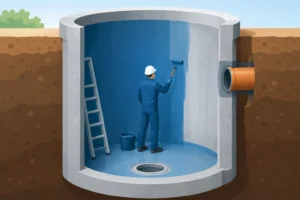 Schachtbauwerk innen wasserdicht abdichten