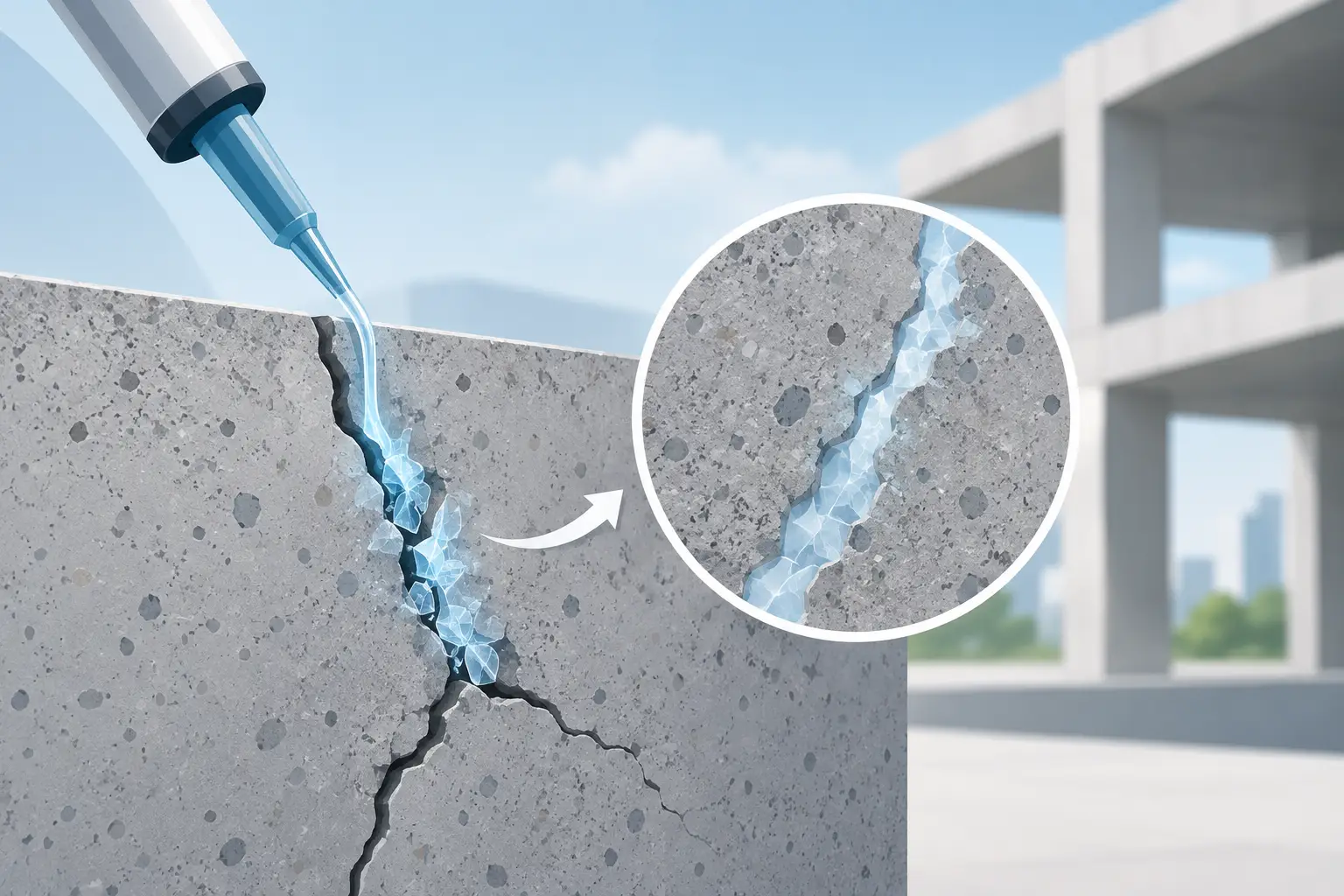 Hilft Kristalltechnik bei Haarrissen im Beton?